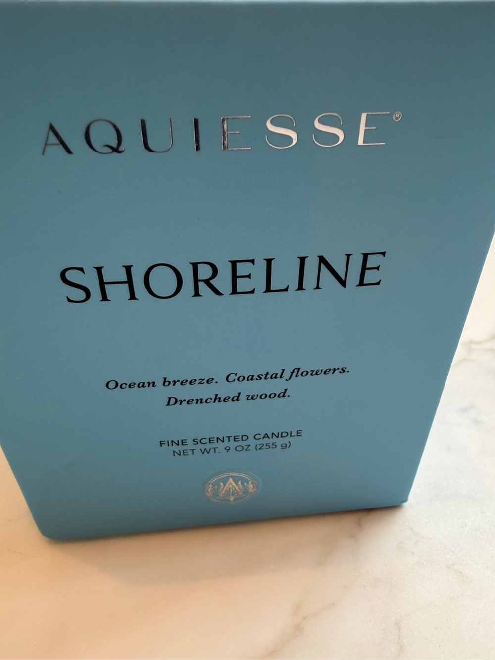 AQUIESSE Shoreline Scented Candle - Light Blue 9 oz